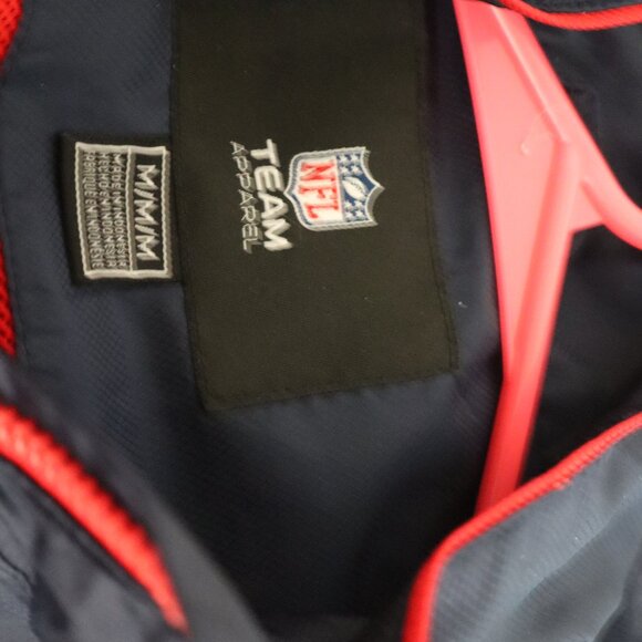 Men's Size M New England Patriots Navy/Red Windbreaker w, Front Zipper  LKN - Picture 4 of 8